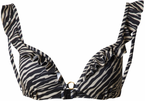 Hunkemöller Bikinový top  tmavošedá / čierna