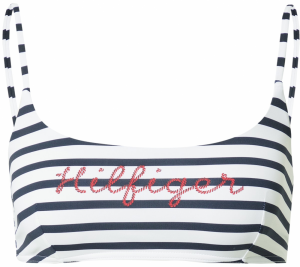 TOMMY HILFIGER Bikinový top  modrá / červená / biela