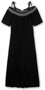 SHEEGO Plážové šaty  čierna / šedobiela