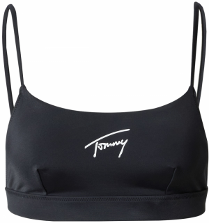 Tommy Jeans Bikinový top  čierna / šedobiela