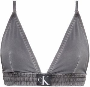 Calvin Klein Swimwear Bikinový top  čierna / biela