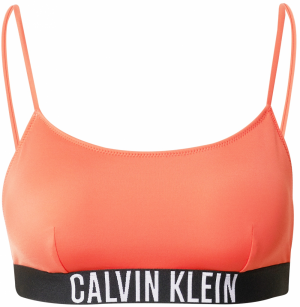 Calvin Klein Swimwear Bikinový top  oranžovo červená / čierna / biela