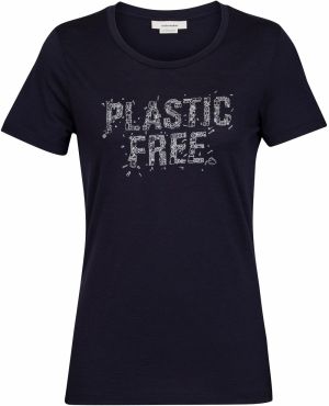ICEBREAKER Funkčné tričko 'Tech Lite II Plastic Free'  námornícka modrá / biela