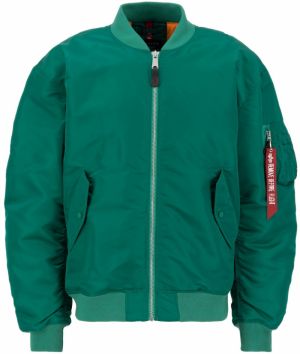 ALPHA INDUSTRIES Prechodná bunda  zelená / červená