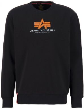 ALPHA INDUSTRIES Mikina  striebornosivá / oranžová / čierna