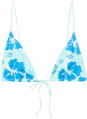 Pull&Bear Bikinový top  tyrkysová / nebesky modrá / biela