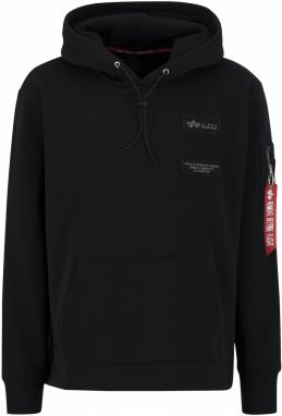 ALPHA INDUSTRIES Mikina  červená / čierna