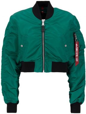 ALPHA INDUSTRIES Prechodná bunda  smaragdová / čierna