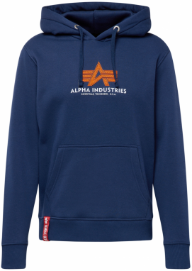 ALPHA INDUSTRIES Mikina  námornícka modrá / oranžová / biela