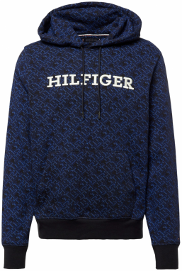 TOMMY HILFIGER Mikina  modrá / čierna / biela