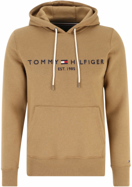 TOMMY HILFIGER Mikina  námornícka modrá / svetlohnedá / biela