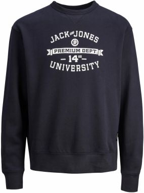 JACK & JONES Mikina  námornícka modrá / biela