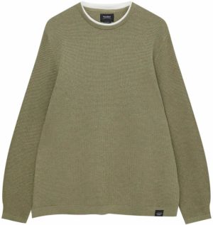 Pull&Bear Sveter  kaki / biela