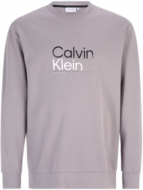 Calvin Klein Big & Tall Mikina  sivá / čierna / biela