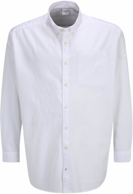 Jack & Jones Plus Košeľa 'Oxford'  biela