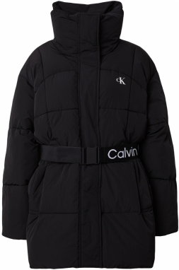 Calvin Klein Jeans Prechodná bunda  čierna / biela