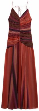 MANGO Večerné šaty 'fortune'  fialová / červená / bordová