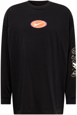 Nike Sportswear Tričko  svetlofialová / svetlooranžová / čierna / biela