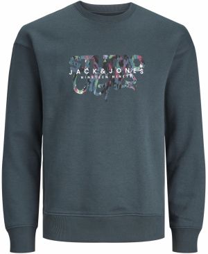 Jack & Jones Plus Mikina  zelená / zmiešané farby