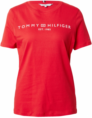 TOMMY HILFIGER Tričko  červená / biela