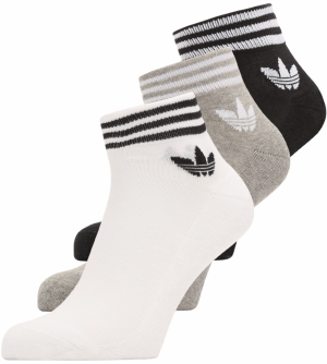 ADIDAS ORIGINALS Ponožky 'Island Club Trefoil  '  sivá / čierna / biela