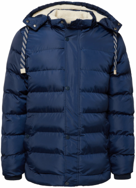 BLEND Zimná bunda  krémová / námornícka modrá