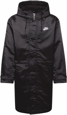 Nike Sportswear Prechodná parka 'Club Stadium'  čierna / biela