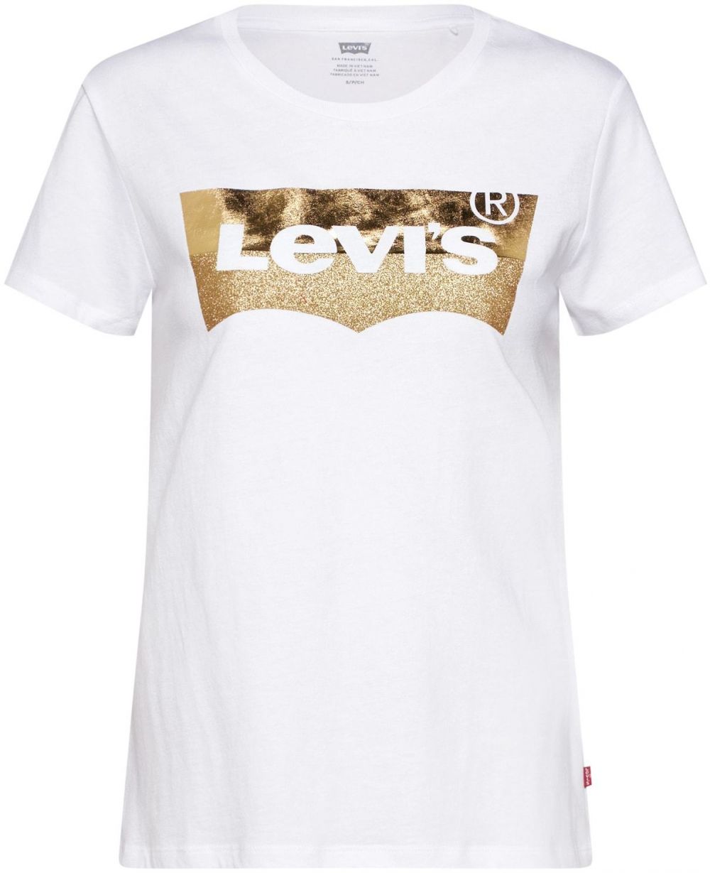 LEVI'S ® Tričko 'The Perfect Tee'  zlatá / biela