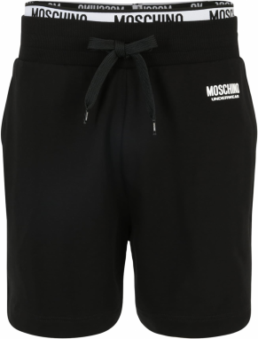 Moschino Underwear Nohavice  čierna / biela