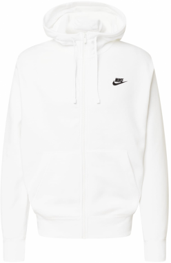 Nike Sportswear Tepláková bunda 'Club Fleece'  čierna / biela