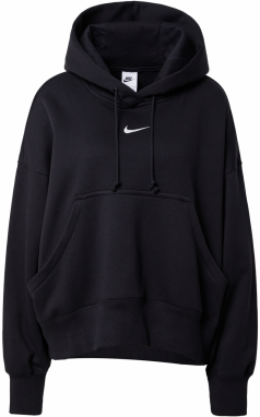 Nike Sportswear Mikina 'Phoenix Fleece'  čierna / biela