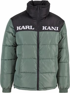 Karl Kani Zimná bunda  zelená / čierna / biela