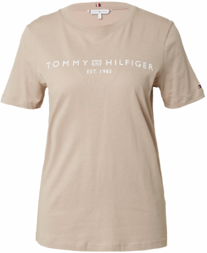 TOMMY HILFIGER Tričko  béžová / biela