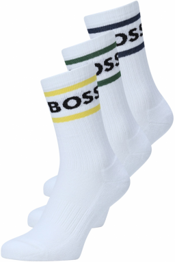 BOSS Orange Ponožky  modrá / žltá / zelená / biela