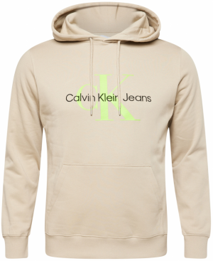 Calvin Klein Jeans Mikina 'Essentials'  tmavošedá / zelená / čierna