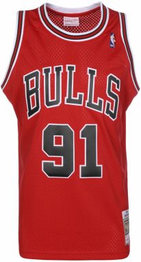 Mitchell & Ness Funkčné tričko 'DENNIS RODMAN'  ohnivo červená / čierna / biela