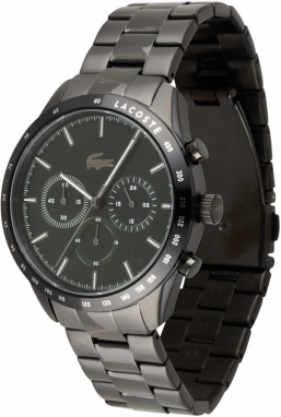 LACOSTE Analógové hodinky 'Boston'  sivá / jedľová / čierna / biela
