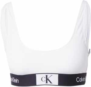 Calvin Klein Swimwear Bikinový top  čierna / biela