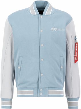 ALPHA INDUSTRIES Tepláková bunda  svetlomodrá / sivá / červená