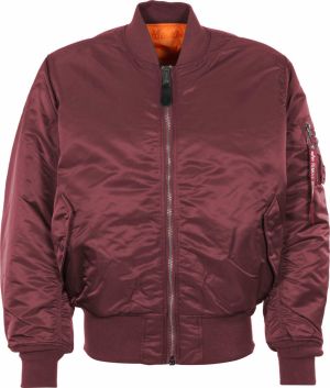 ALPHA INDUSTRIES Prechodná bunda  neónovo oranžová / burgundská