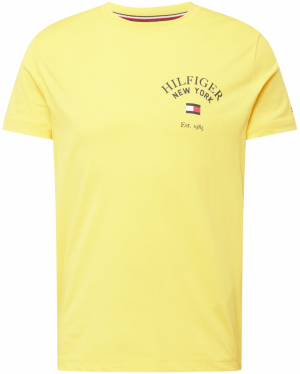 TOMMY HILFIGER Tričko 'Varsity'  žltá / červená / čierna / biela