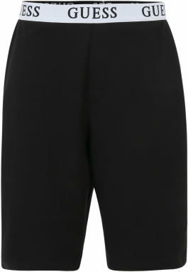 GUESS Pyžamové nohavice  čierna / biela
