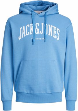 JACK & JONES Mikina 'JOSH'  azúrová / biela