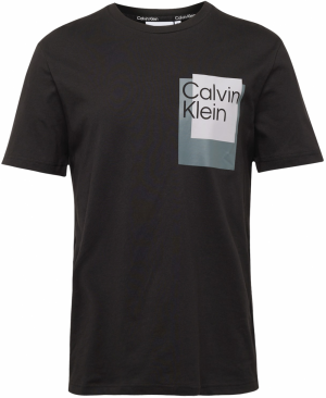 Calvin Klein Tričko  sivá / čierna / biela