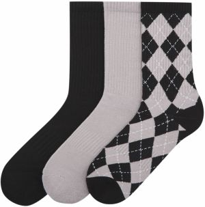 Pull&Bear Ponožky  kamenná / čierna / biela
