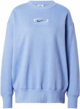 Nike Sportswear Mikina 'PHOENIX FLEECE'  modrosivá / čierna / biela