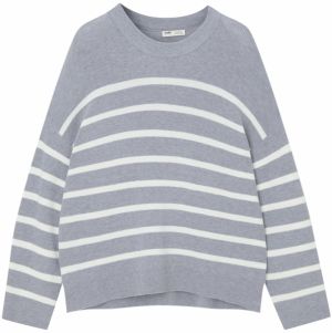 Pull&Bear Sveter  sivá melírovaná / biela