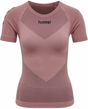 Hummel Funkčné tričko 'First Seamless'  staroružová / čierna