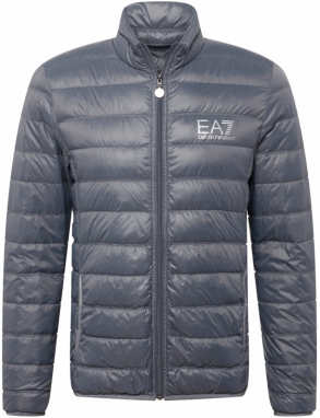 EA7 Emporio Armani Zimná bunda  sivá / svetlosivá