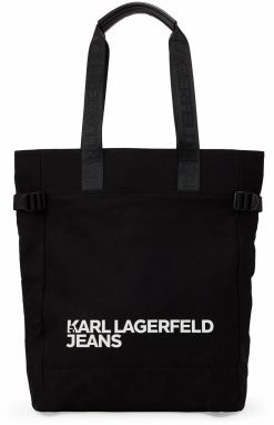 KARL LAGERFELD JEANS Shopper 'Utility'  čierna / biela